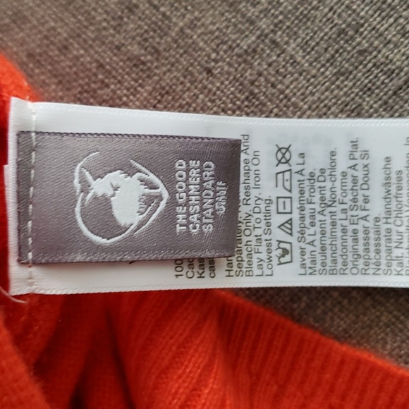 J crew cashmere orange  sweater size S - Picture 14 of 16